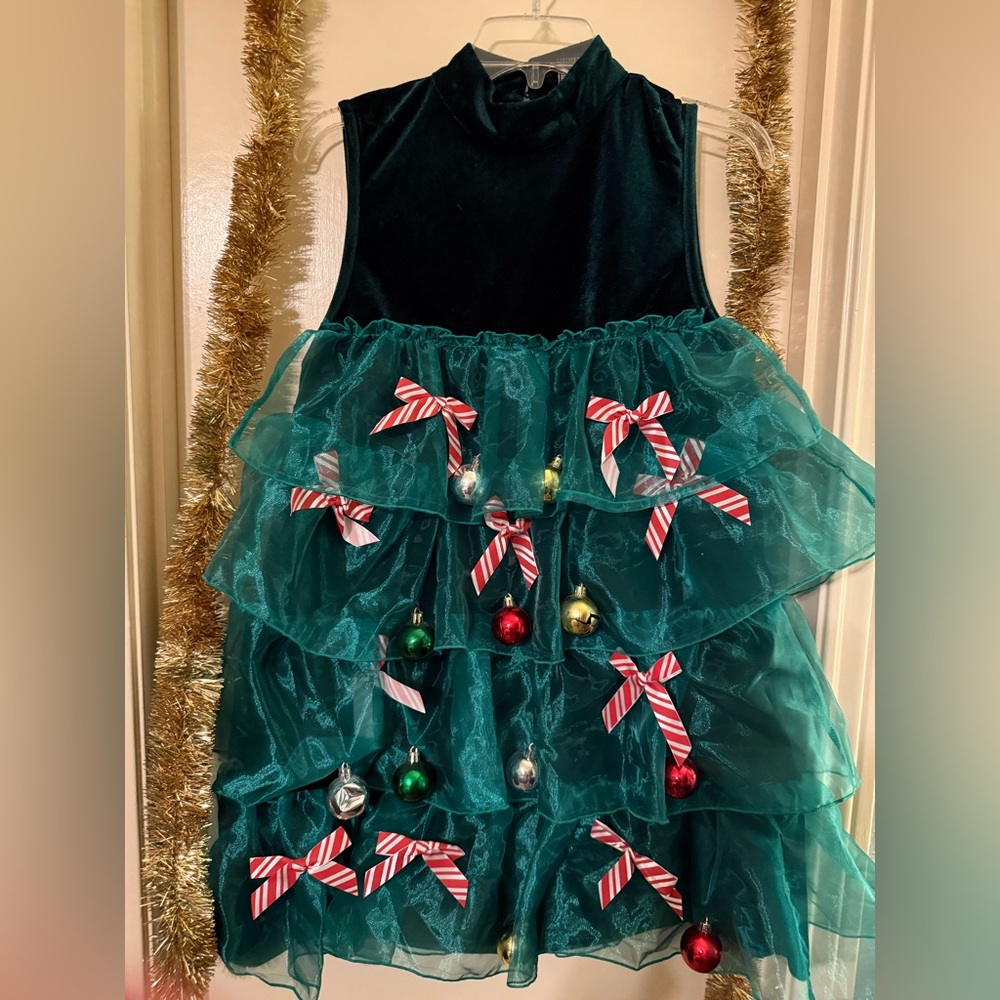 Forever 21 Green Holiday Tree Dress